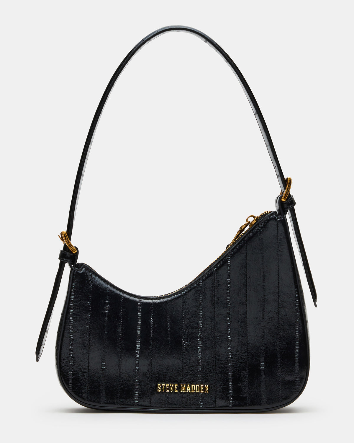 SMITH Bag Black Eel Asymmetric Shoulder Handbag | Steve Madden