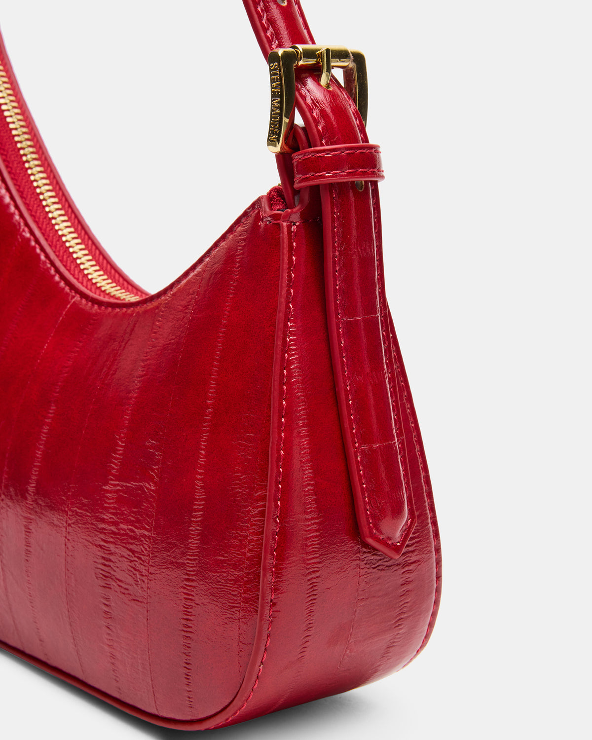 SMITH Bag Red Eel Asymmetric Shoulder Handbag | Steve Madden