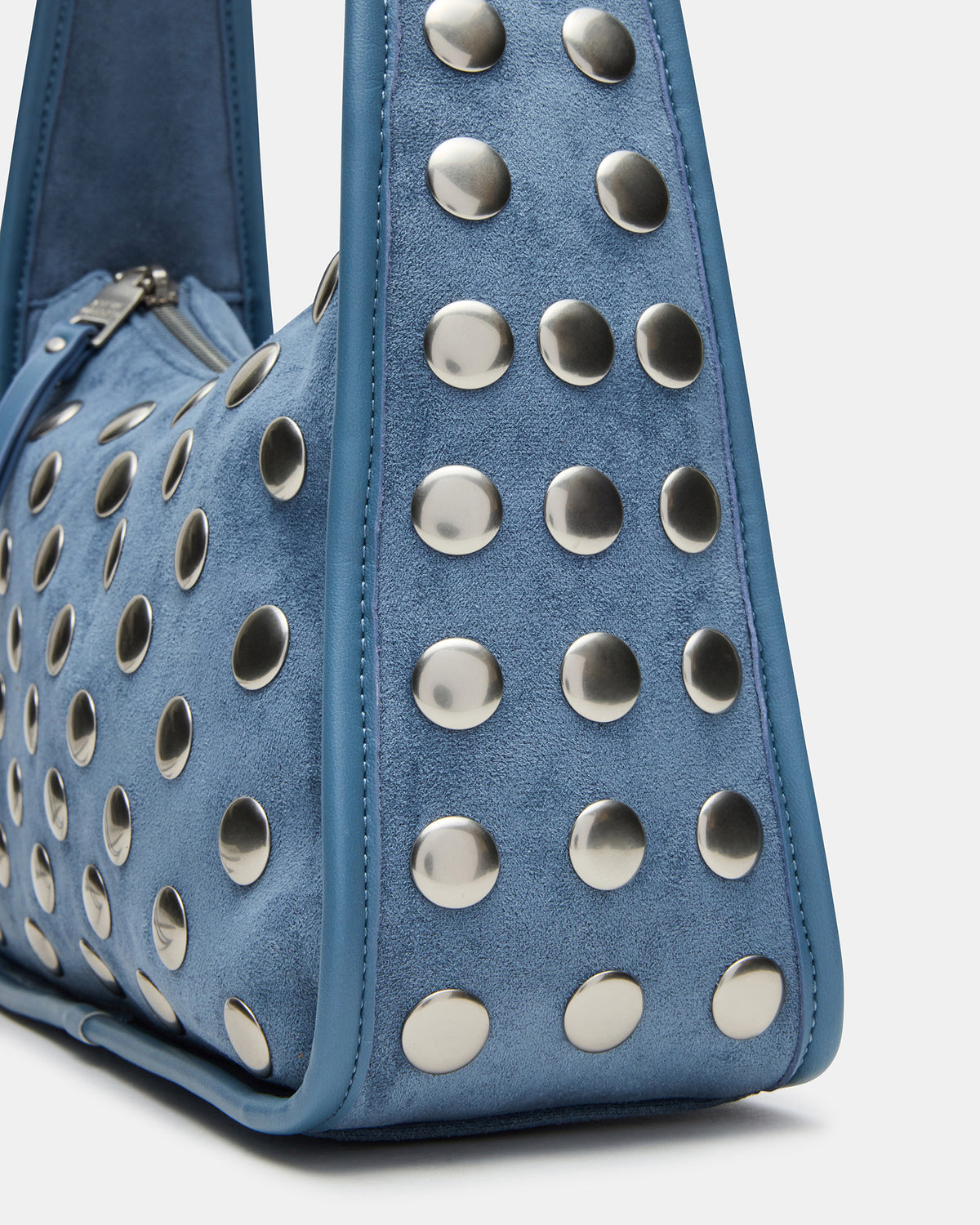 CHEYANN Bag Light Blue Hobo Dome-Studded Shoulder Strap Women's Handbag | Steve Madden