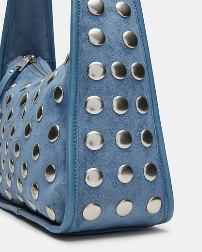 CHEYANN Bag Light Blue Hobo Dome-Studded Shoulder Strap Women's Handbag | Steve Madden