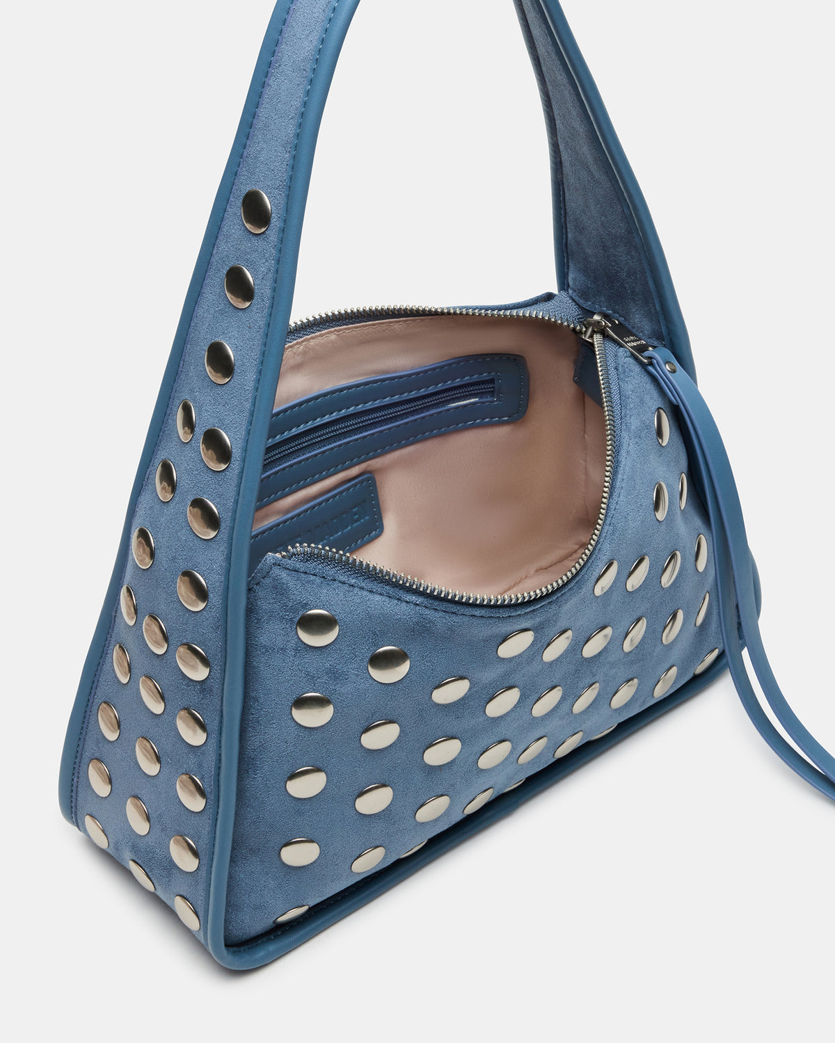 CHEYANN Bag Light Blue Hobo Dome-Studded Shoulder Strap Women's Handbag | Steve Madden