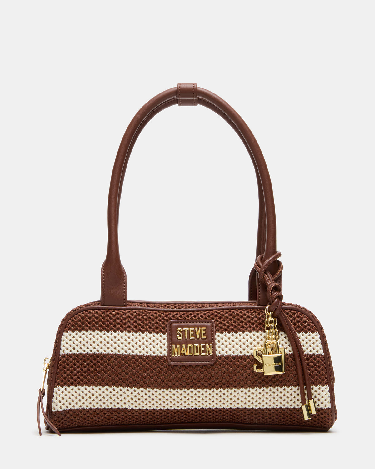 LAGUNE Bag Chocolate Multi Elongated Straw Shoulder Strap Handbag | Steve Madden