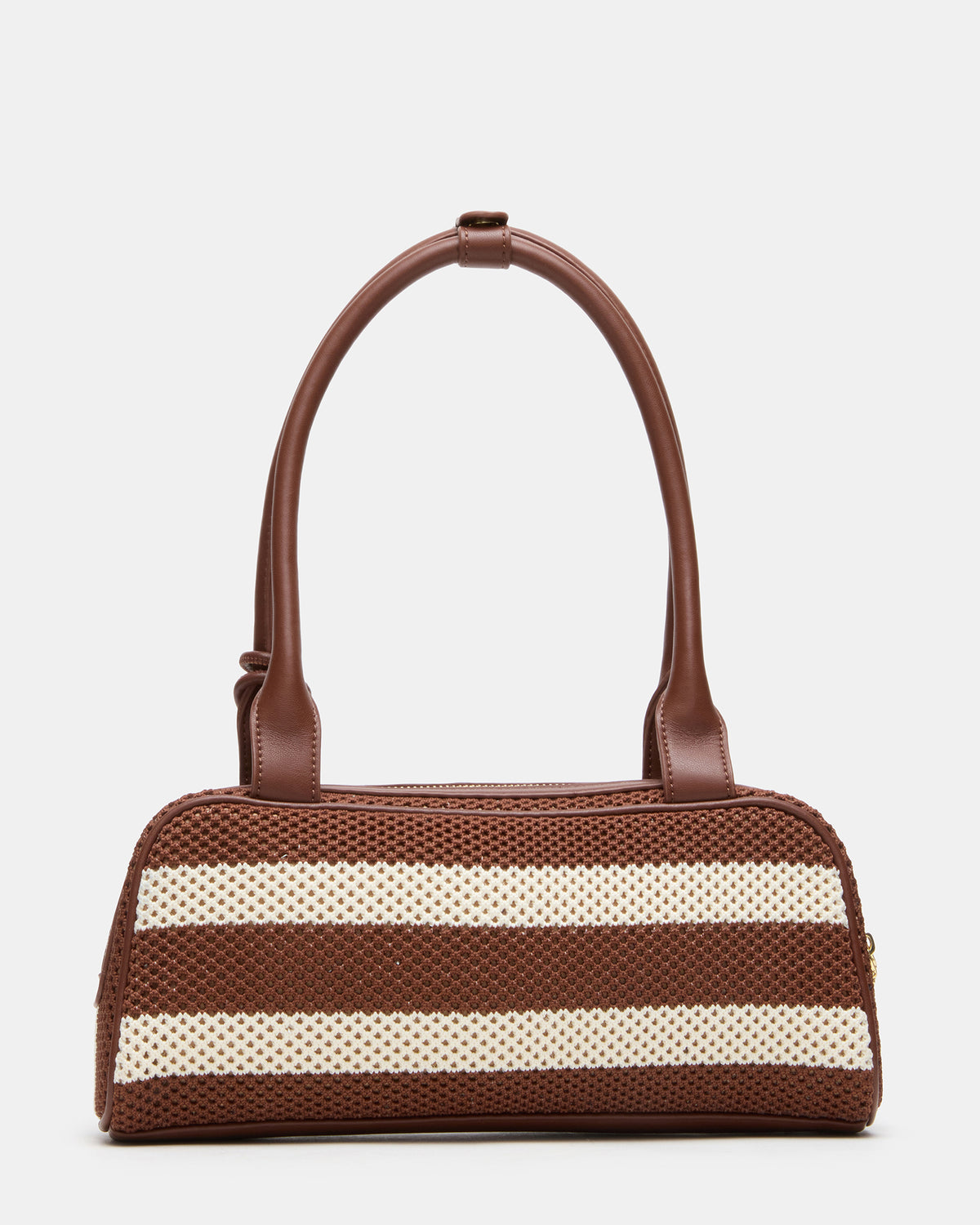 LAGUNE Bag Chocolate Multi Elongated Straw Shoulder Strap Handbag | Steve Madden