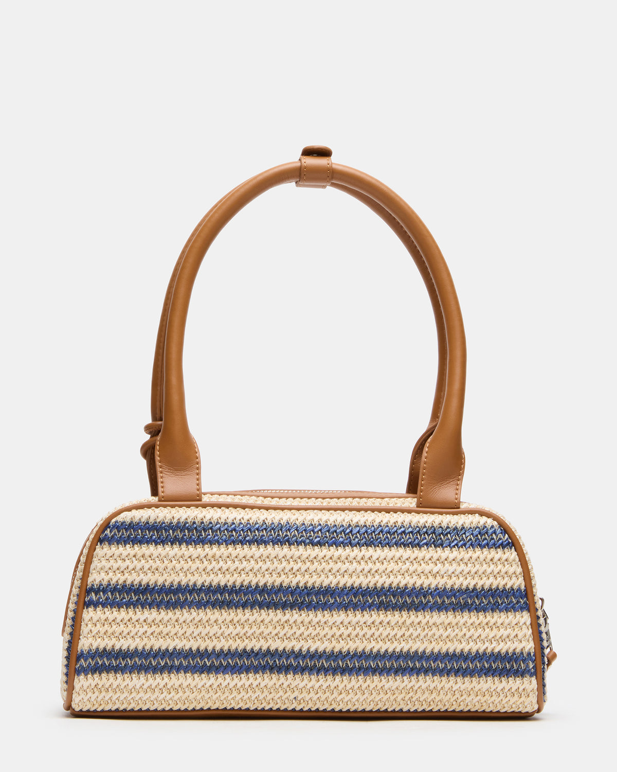 LAGUNE Bag Navy Multi Elongated Straw Shoulder Strap Handbag | Steve Madden