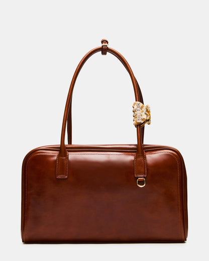 CANDICE Bag Rust Shoulder Strap Box Satchel Handbag | Steve Madden