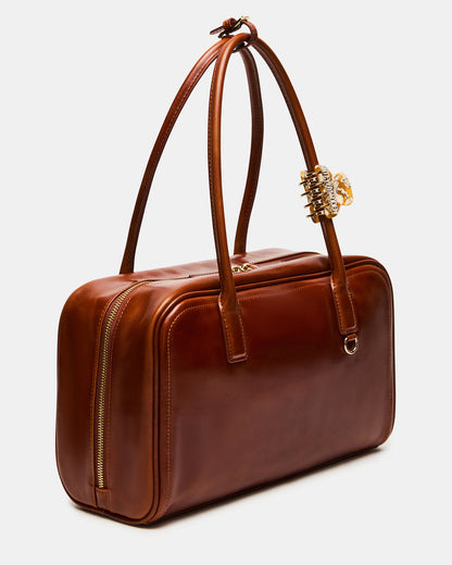 CANDICE Bag Rust Shoulder Strap Box Satchel Handbag | Steve Madden