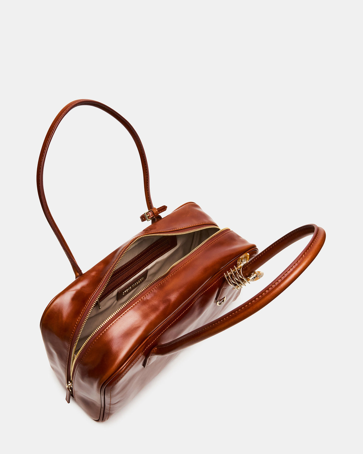 CANDICE Bag Rust Shoulder Strap Box Satchel Handbag | Steve Madden