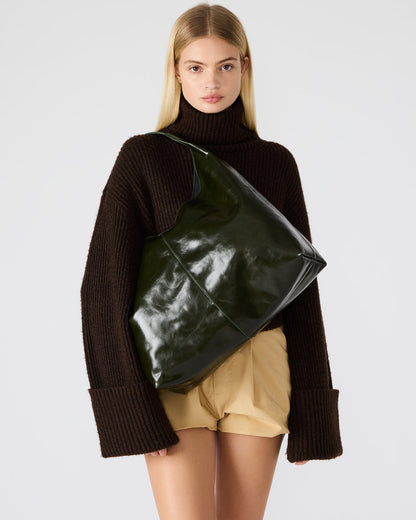 COLLINS Bag Olive Hobo Slouchy Shoulder Strap Tote Handbag | Steve Madden