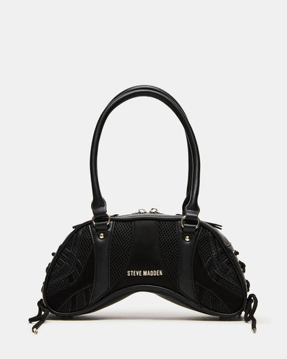 KODY Bag Black Lace-Up Buckle Shoulder Strap Handbag | Steve Madden