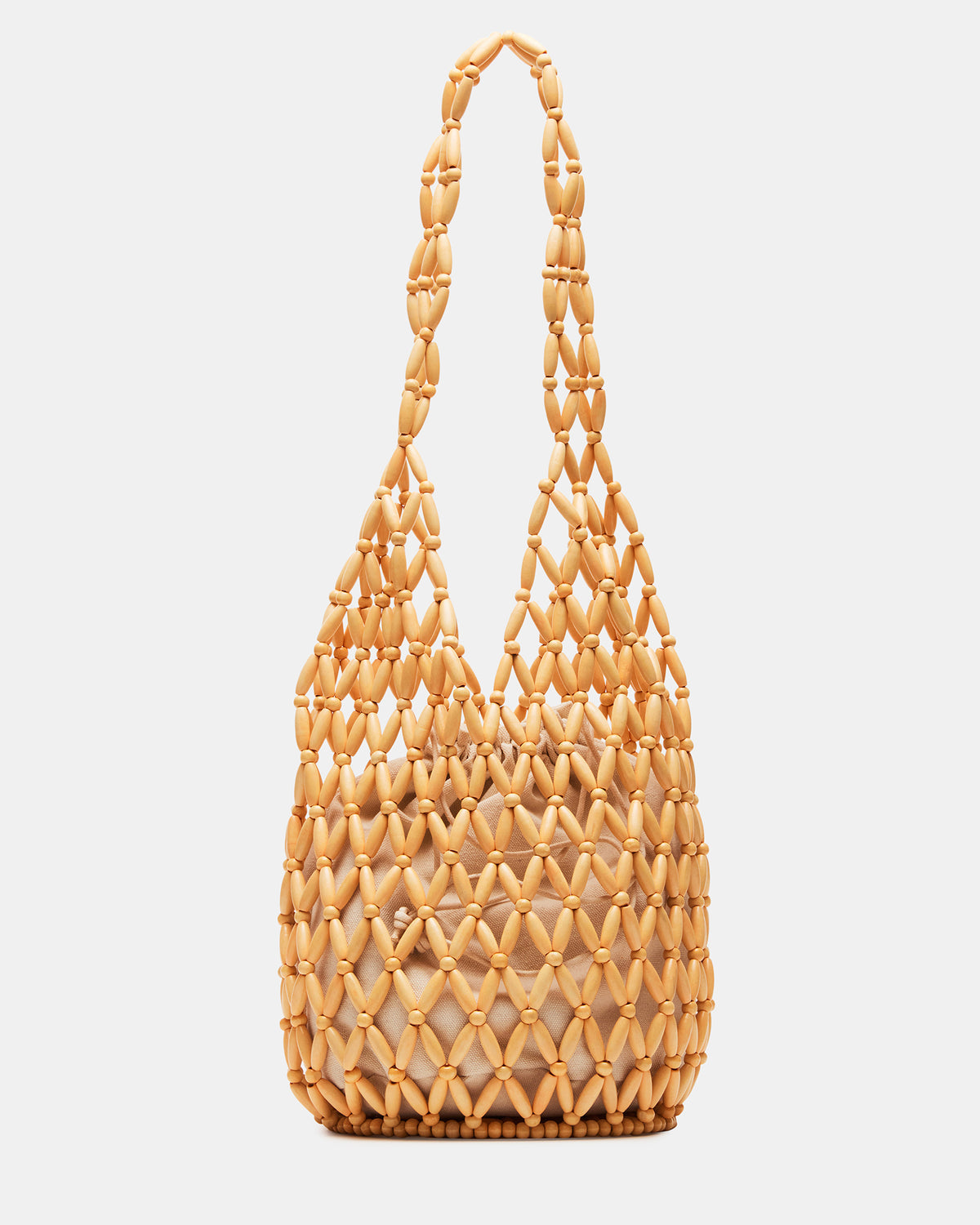 FIJI Natural Women's Beaded Shoulder Bag | Steve Madden