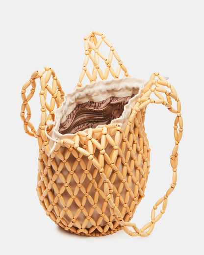 FIJI Natural Women's Beaded Shoulder Bag | Steve Madden