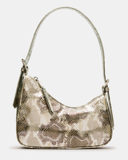 SMITH Bag Silver Snake Asymmetric Shoulder Handbag | Steve Madden
