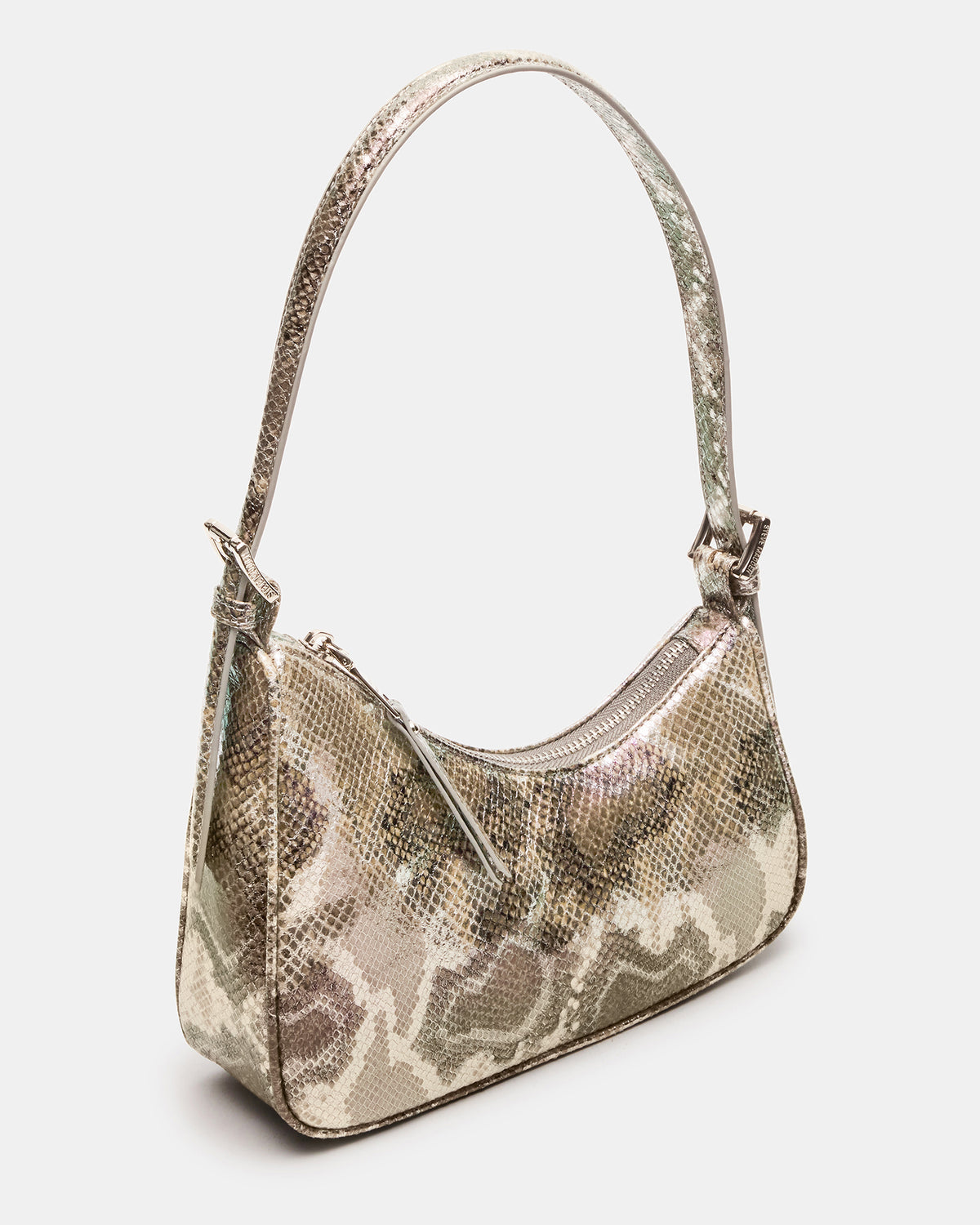 SMITH Bag Silver Snake Asymmetric Shoulder Handbag | Steve Madden