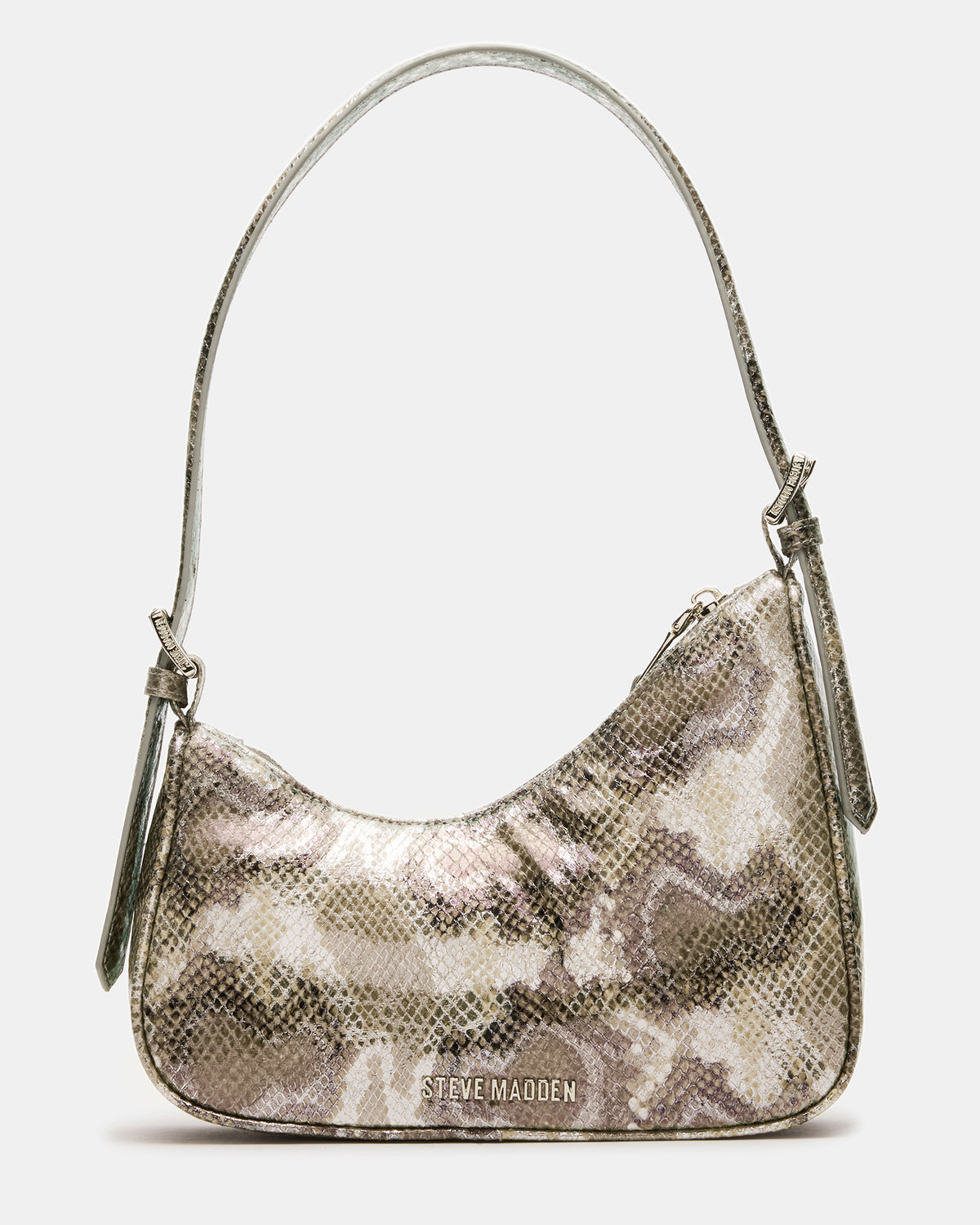 SMITH Bag Silver Snake Asymmetric Shoulder Handbag | Steve Madden