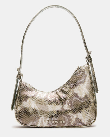 SMITH Bag Silver Snake Asymmetric Shoulder Handbag | Steve Madden