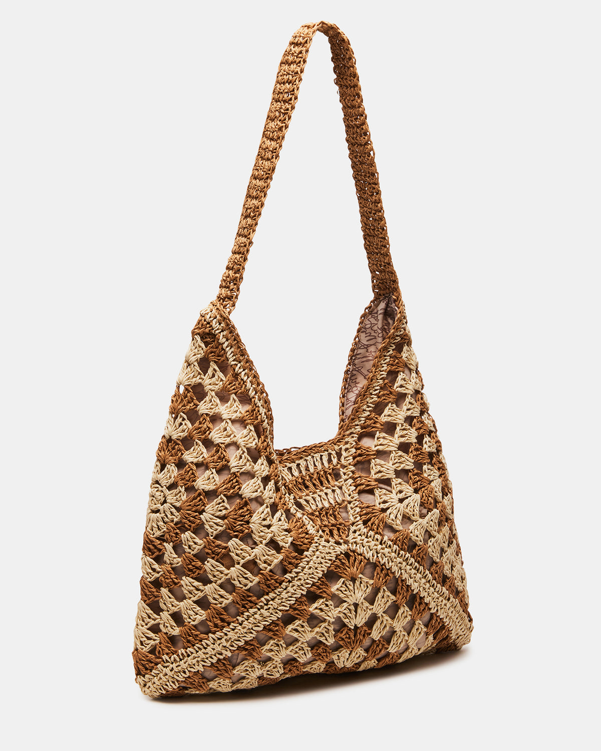 BORA Natural Multi Women's Raffia Hobo Shoulder Bag | Steve Madden