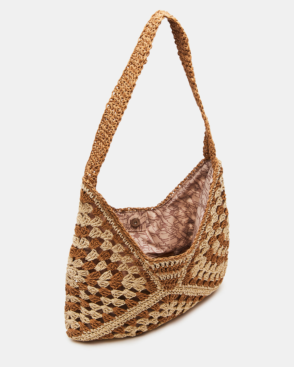 BORA Natural Multi Women's Raffia Hobo Shoulder Bag | Steve Madden