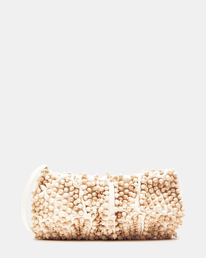 TIKI Natural Women's Beaded Clutch | Steve Madden