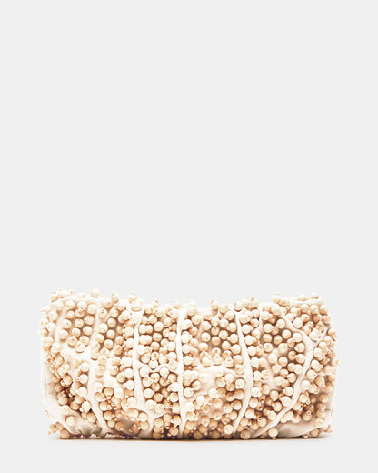 TIKI Natural Women's Beaded Clutch | Steve Madden