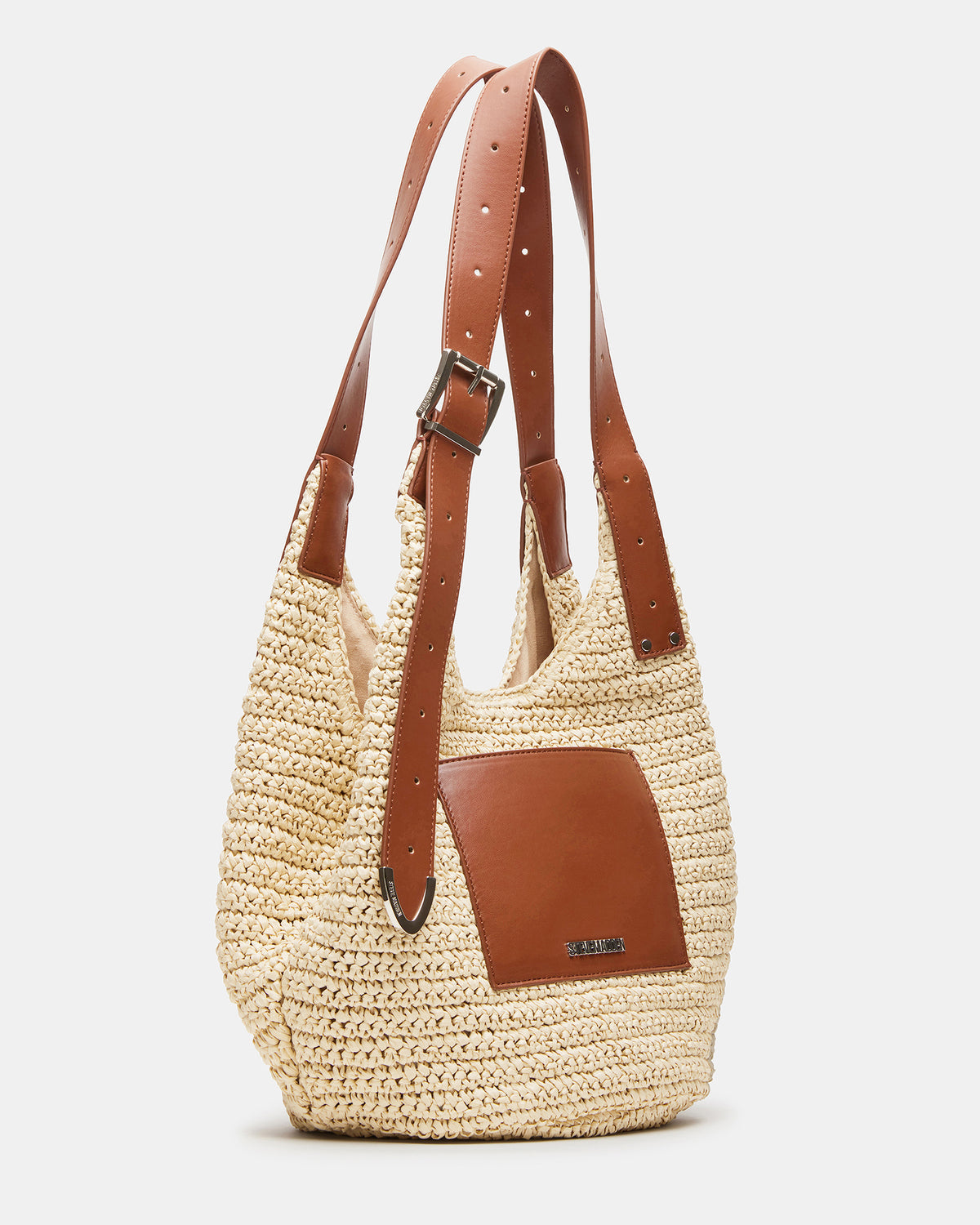 HIPPEE Cognac Multi Women's Belt Tip Buckle Shoulder Strap Bag | Steve Madden
