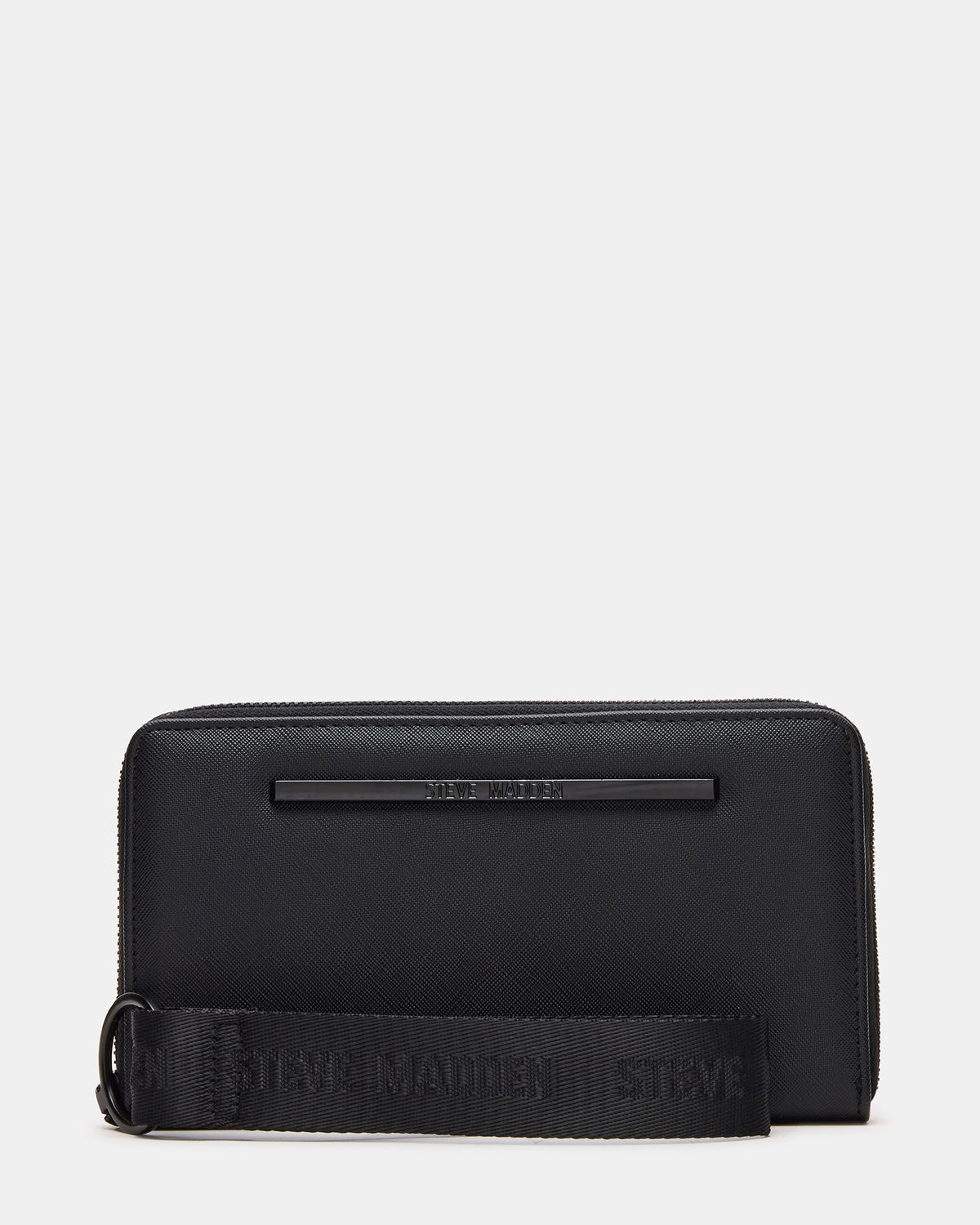 ZIP Wallet Black Zipper Cloure Wristlet Wallet | Steve Madden