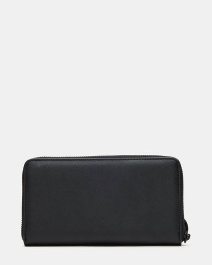 ZIP Wallet Black Zipper Cloure Wristlet Wallet | Steve Madden