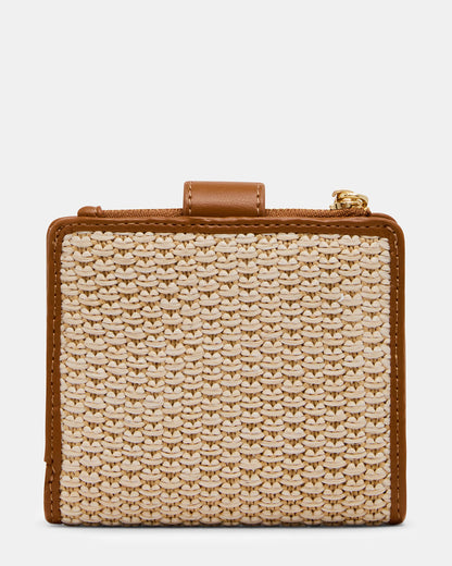 JEM STRAW Light Natural Bifold Wallet | Steve Madden