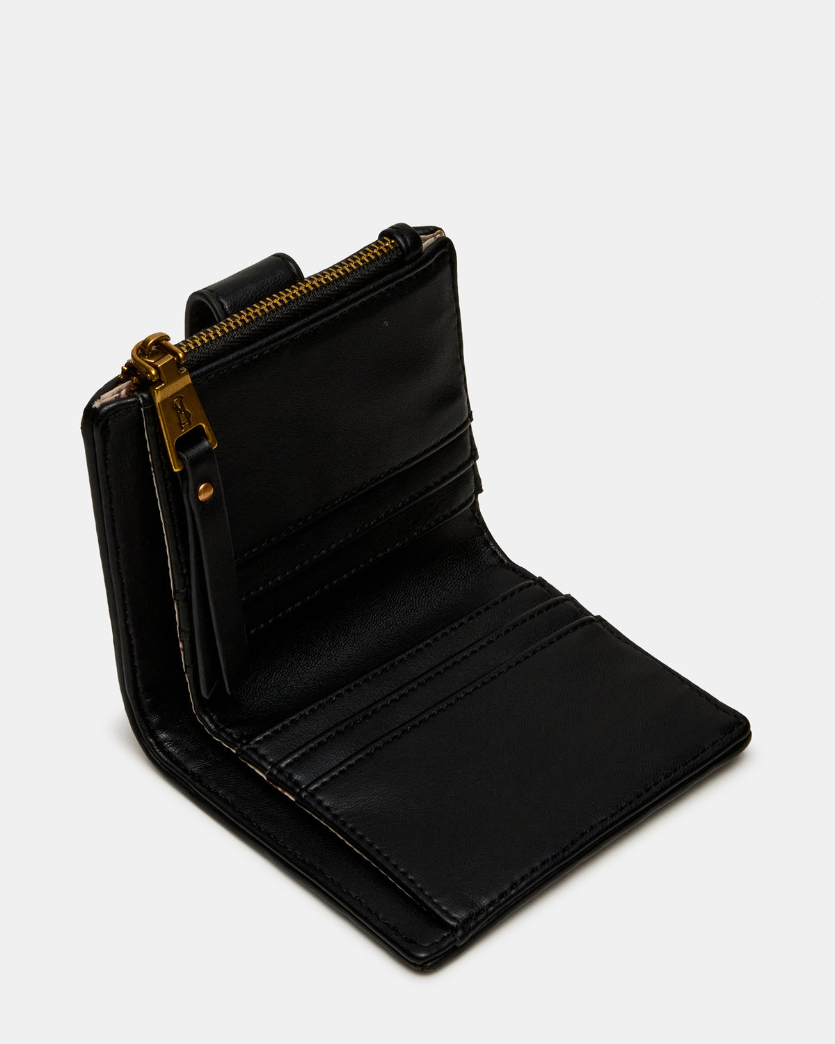 JEM STRAW Black Natural Bifold Wallet | Steve Madden