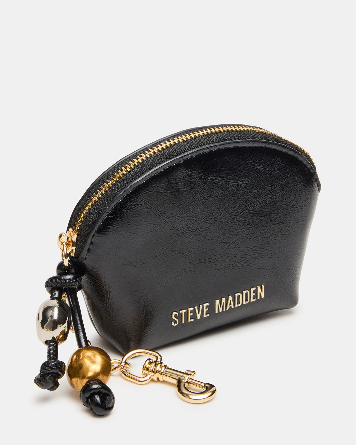 CASSIDI Wallet Black Dome-Shaped Card Holder | Steve Madden
