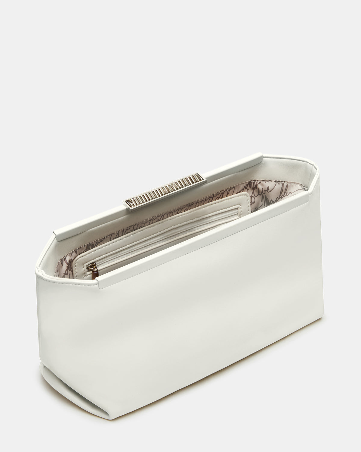 ANTONI Soft Oversized Clutch Bag Off-White | Women's Handbags | Steve Madden