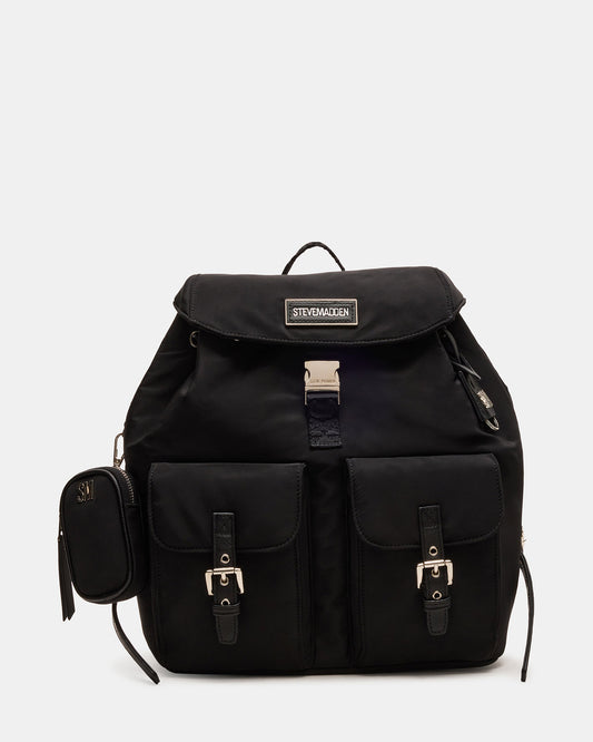 ROLO Black Women's Drawstring Backpack | Steve Madden