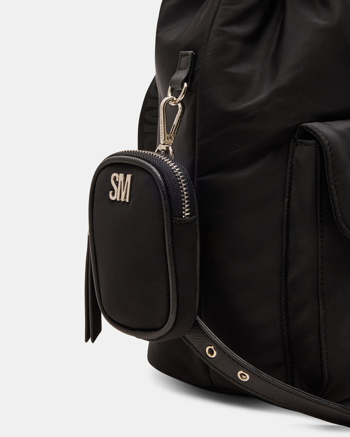 ROLO Black Women's Drawstring Backpack | Steve Madden