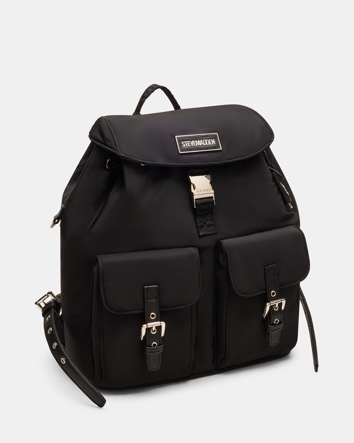 ROLO Black Women's Drawstring Backpack | Steve Madden