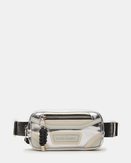 MADRIDD Belt Bag Silver | Women's Handbags | Steve Madden