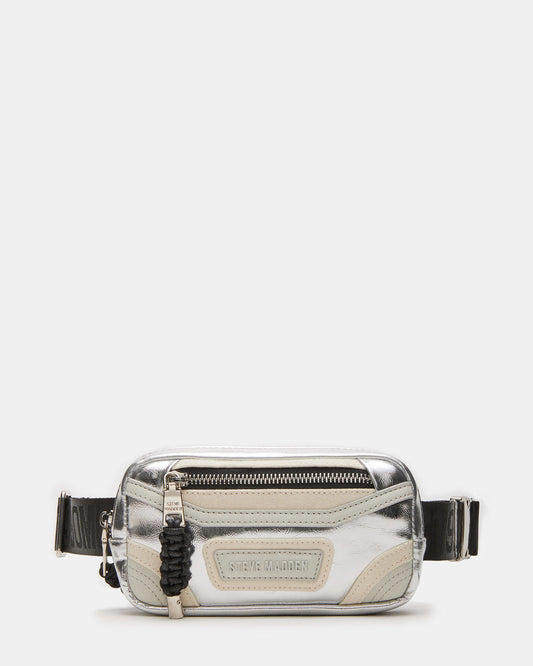 MADRIDD Belt Bag Silver | Women's Handbags | Steve Madden