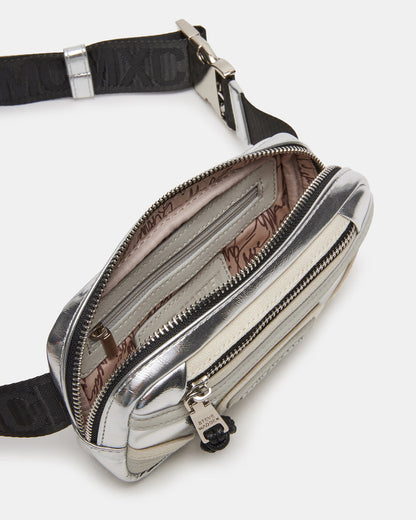 MADRIDD Belt Bag Silver | Women's Handbags | Steve Madden