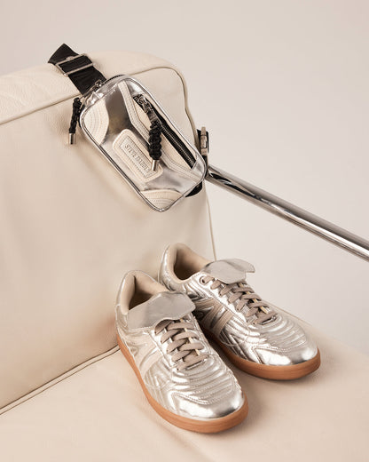 MADRIDD Belt Bag Silver | Women's Handbags | Steve Madden