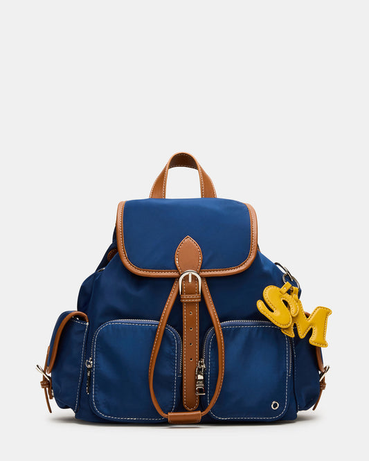 STUDIO Bag Navy Nylon Cargo Pocket Drawstring Women's Backpack Handbag | Steve Madden