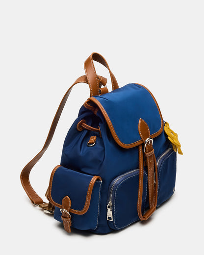 STUDIO Bag Navy Nylon Cargo Pocket Drawstring Women's Backpack Handbag | Steve Madden