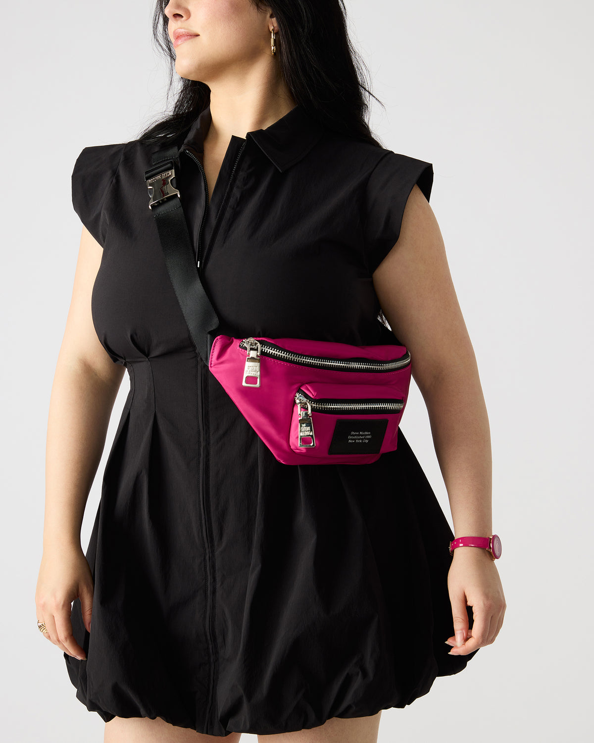 REMIX Fuchsia Women's Sporty Belt Handbag | Steve Madden