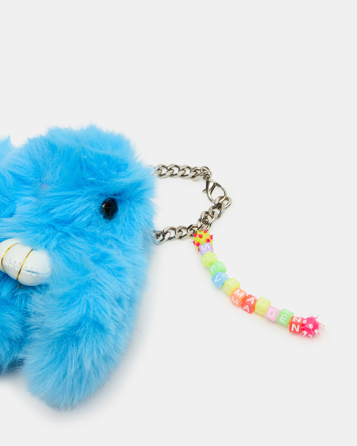 BUNNY BAG CHARM Blue Multi-Colored Alphabet Letter Beaded Plush Bunny Bag Charm | Steve Madden