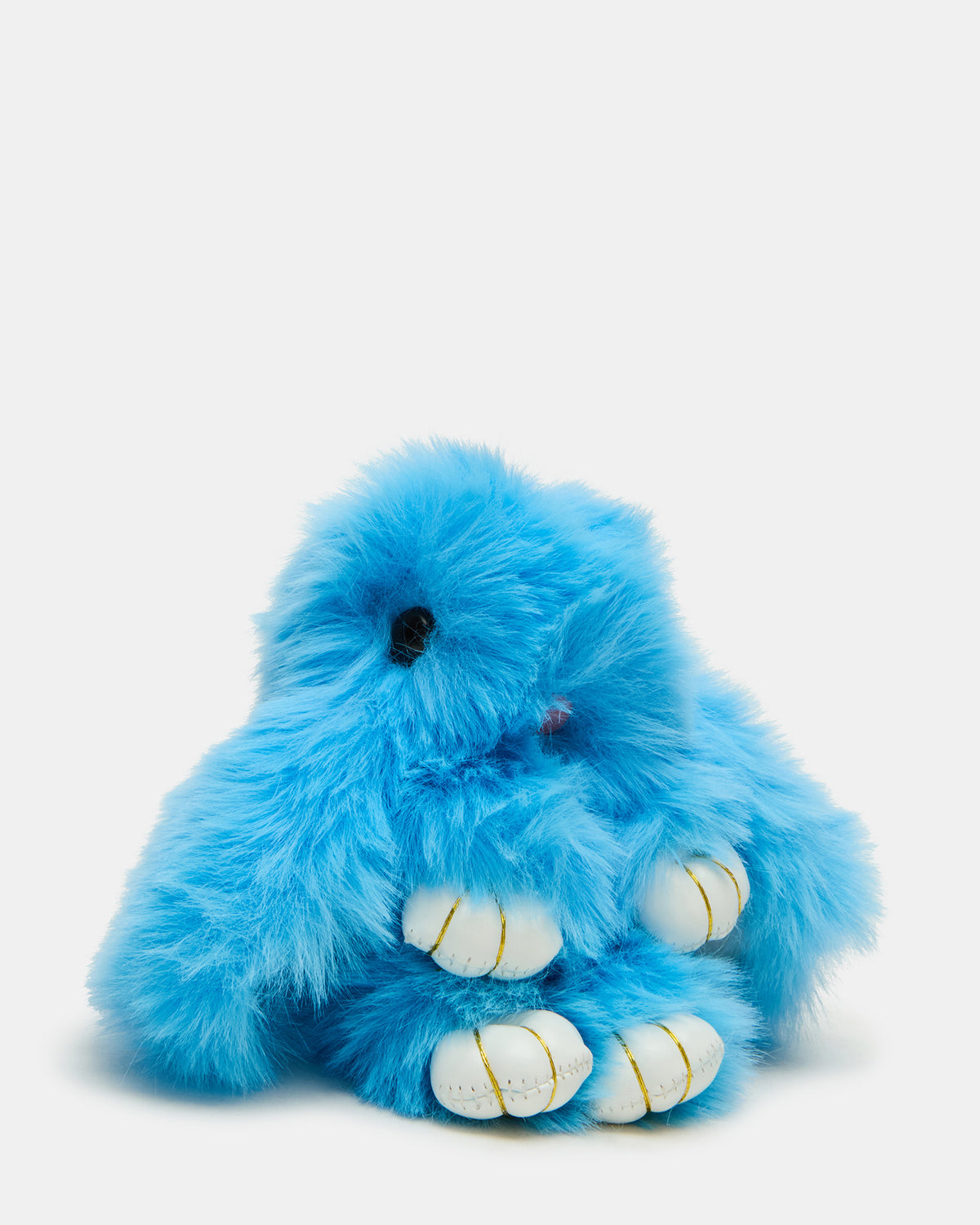 BUNNY BAG CHARM Blue Multi-Colored Alphabet Letter Beaded Plush Bunny Bag Charm | Steve Madden