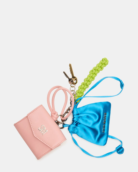 TRAVEL BAG CHARM Coral Multi Card Wallet Attachable Bag Charm | Steve Madden