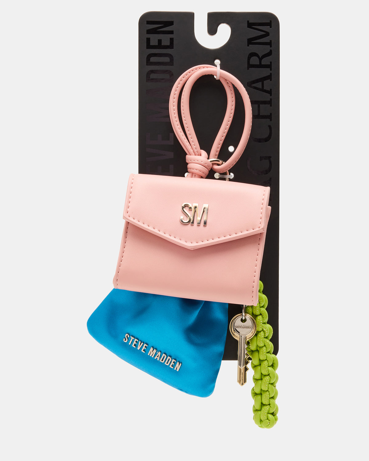 TRAVEL BAG CHARM Coral Multi Card Wallet Attachable Bag Charm | Steve Madden