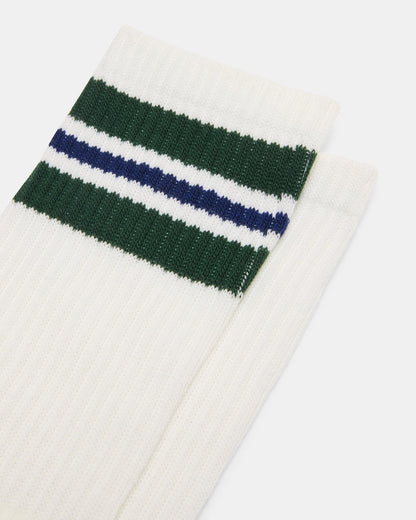 WYNN 2 PACK STRIPE ATHLEISURE SOCKS Egret Women's Stripe Athletic Socks | Steve Madden