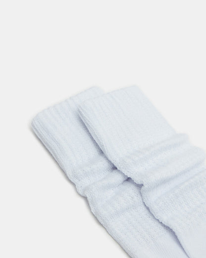 2 PACK SLOUCHY CREW SOCKS WHITE Scrunch Socks | Steve Madden