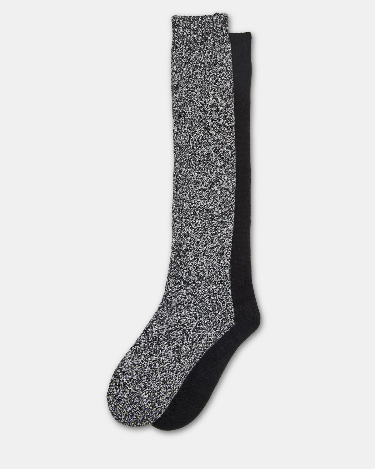 FALL 2 PACK MARLED KNEE HIGH SOCKS Black Women's Marled Knee-High Socks | Steve Madden