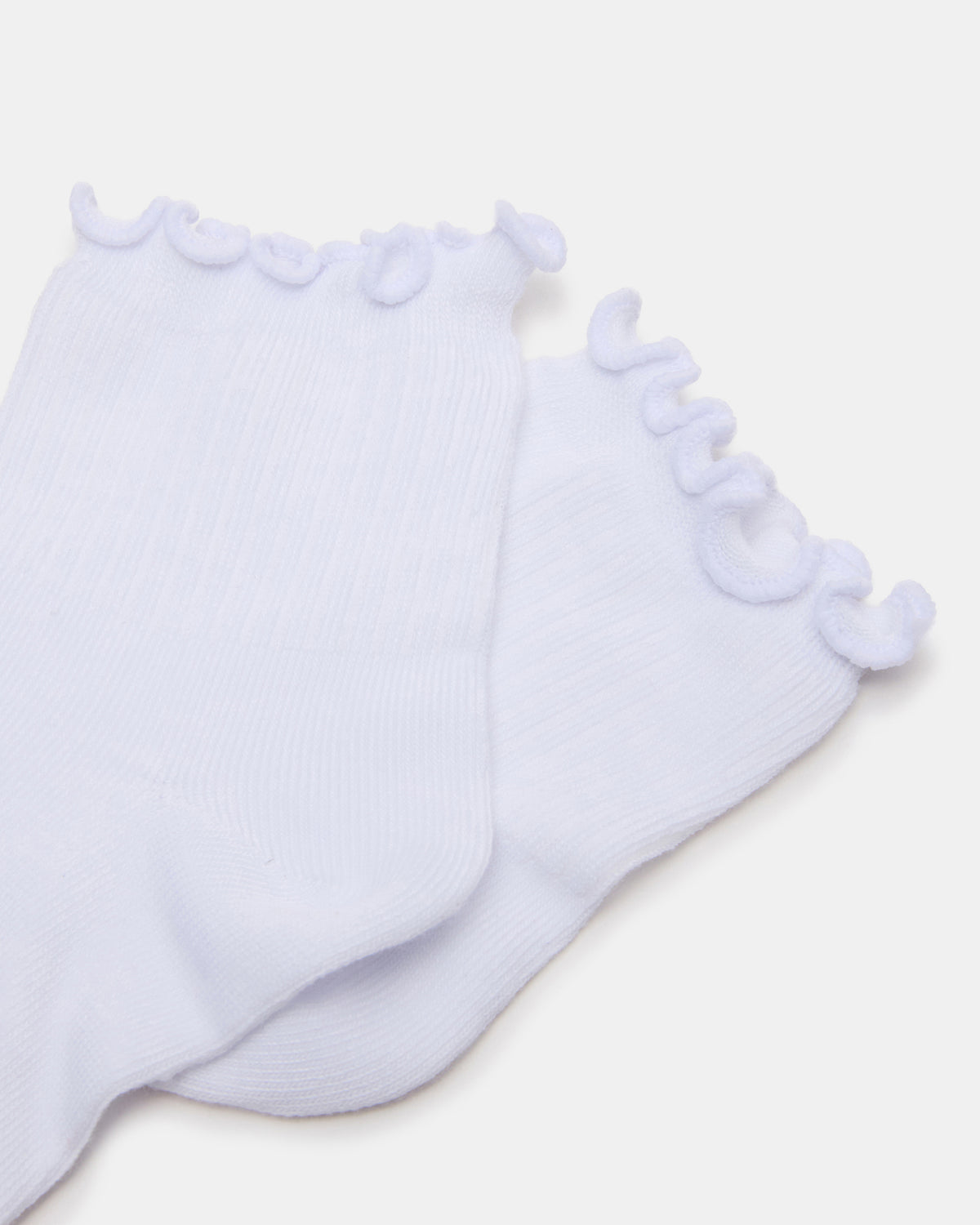 LETTUCE EDGE ANKLET SOCKS White Women's Anklet Socks | Steve Madden