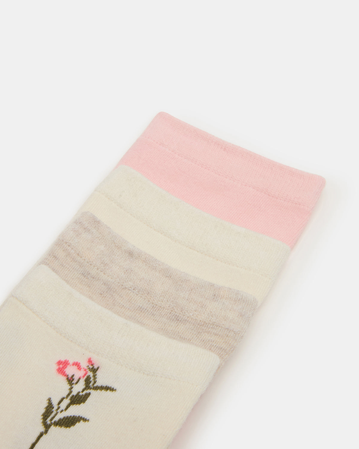 4 BLOOM PACK FLOWER SOCKS IVORY MULTI Women's Anklet Socks | Steve Madden