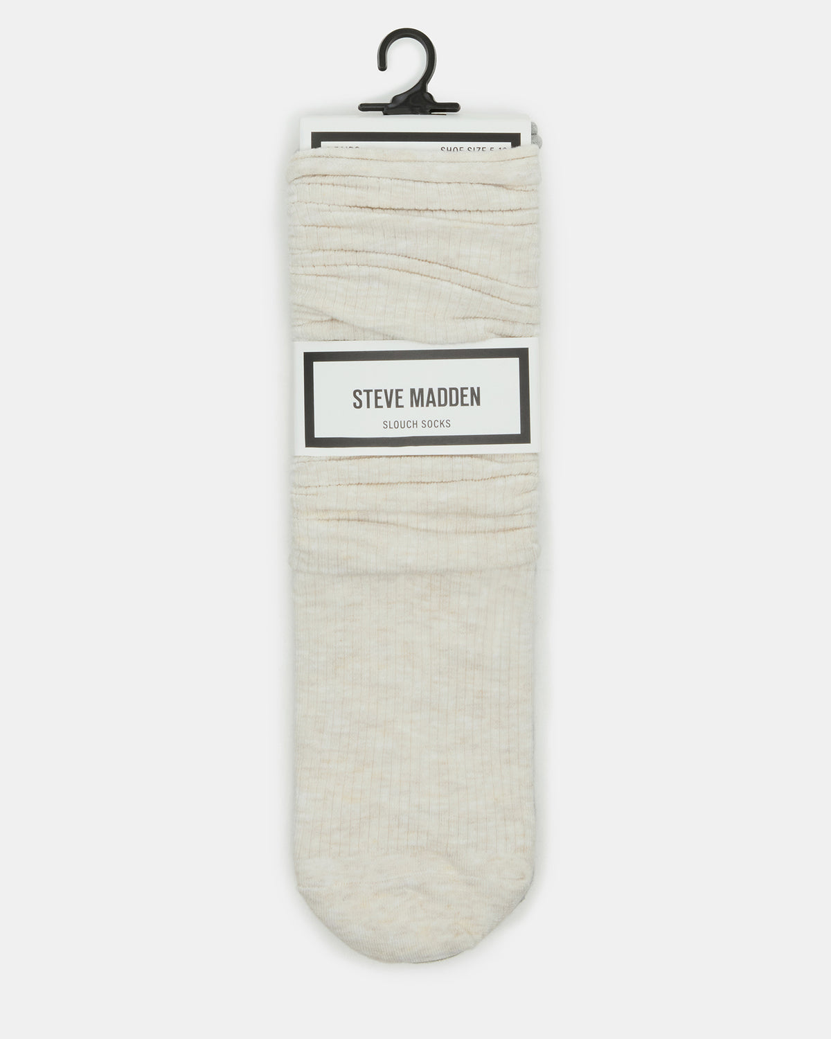 SLOUCHY RIB SOCKS OATMEAL HEATHER Scrunch Socks | Steve Madden